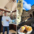 Flavius Daniliuc festeggia la vittoria della Salernitana in Costa d'Amalfi, pausa dolcezza alla Pasticceria Pansa