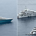 Tre giganti nelle acque di Positano: ecco gli yacht "Go", "Lumiere" ed "Ebony Shine" / FOTO