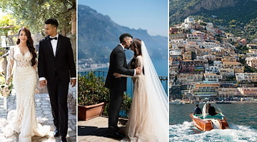 In Costa d'Amalfi le nozze da sogno del giocatore di baseball Victor Mesa e dell'influencer Nayer 