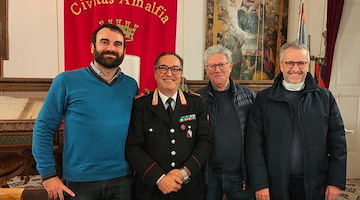 Tre Sindaci di Amalfi per salutare il Maresciallo Giuseppe Flinio