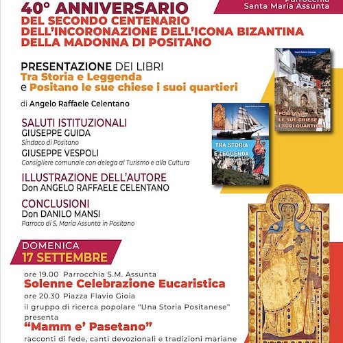 Positano, 40esimo anniversario del Secondo Centenario dell'Incoronazione dell'Icona Bizantina della Madonna Assunta