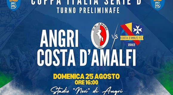 US Angri - FC Costa d'Amalfi, al via prevendita biglietti per il 25 agosto 